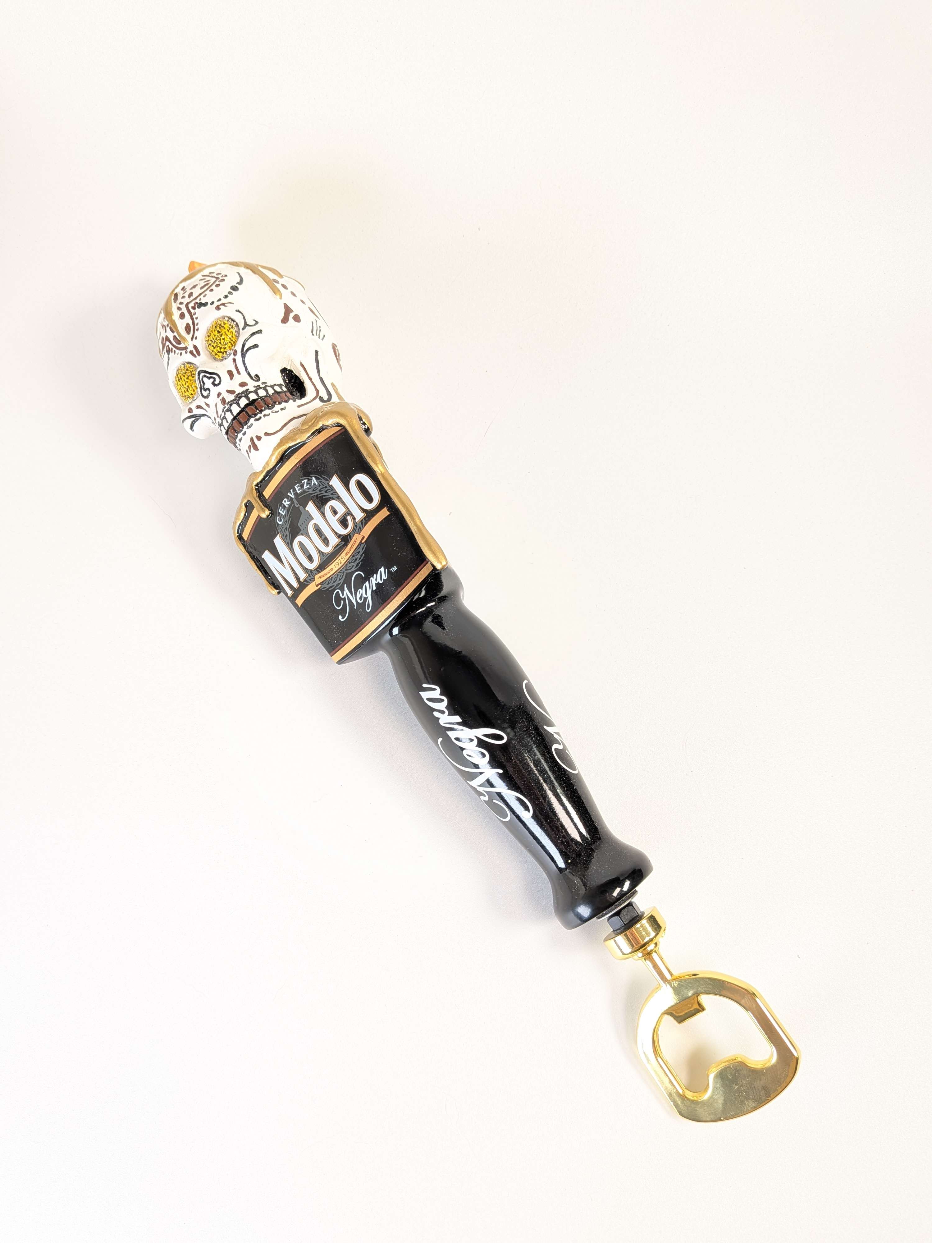 RainTaps Bottle Opener with Negra Modelo Sugar Skull Tap Handle
